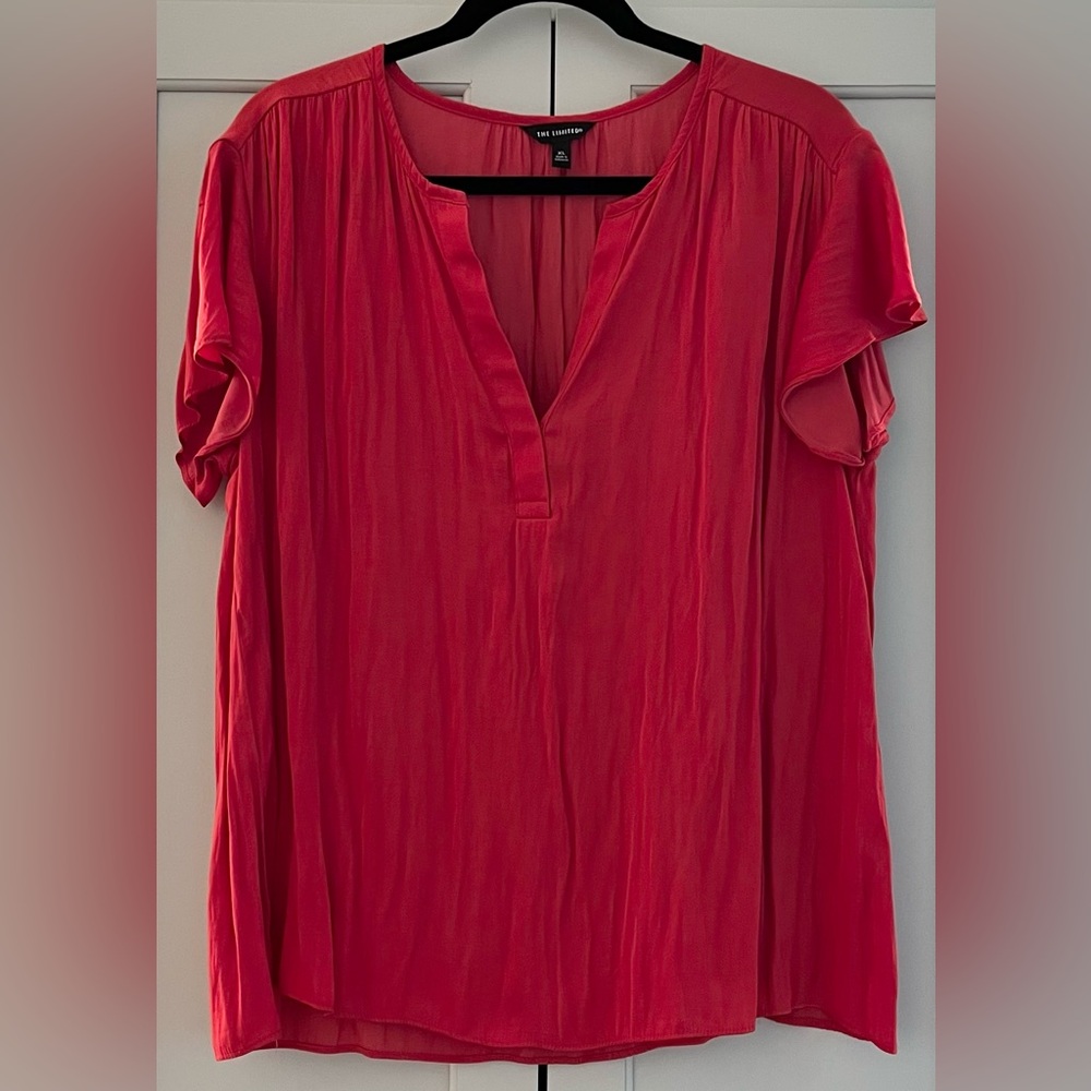 The Limited Women's Red Popover Blouse, XL